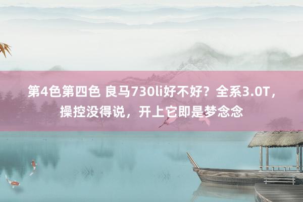 第4色第四色 良马730li好不好？全系3.0T，操控没得说，开上它即是梦念念