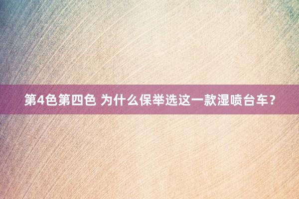 第4色第四色 为什么保举选这一款湿喷台车？