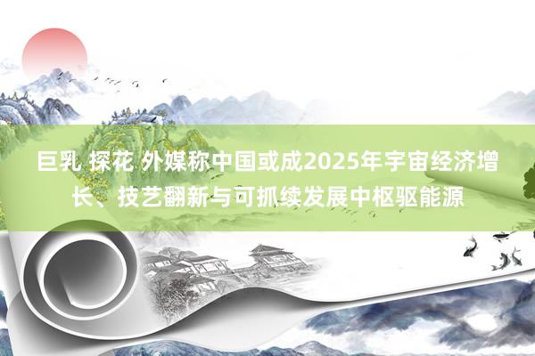 巨乳 探花 外媒称中国或成2025年宇宙经济增长、技艺翻新与可抓续发展中枢驱能源