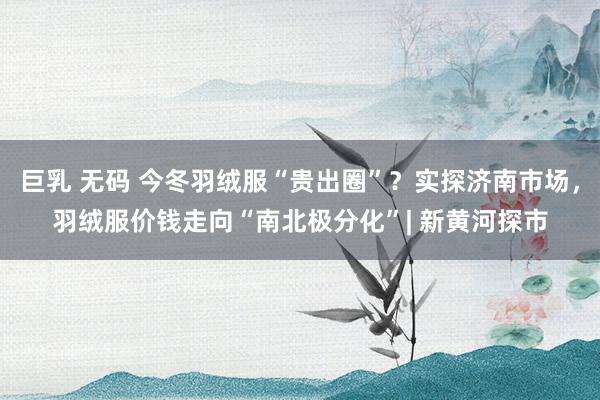 巨乳 无码 今冬羽绒服“贵出圈”？实探济南市场，羽绒服价钱走向“南北极分化”| 新黄河探市