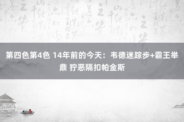第四色第4色 14年前的今天：韦德迷踪步+霸王举鼎 狞恶隔扣帕金斯