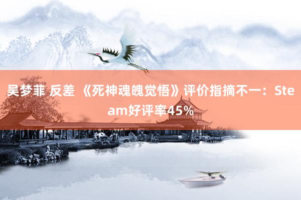 吴梦菲 反差 《死神魂魄觉悟》评价指摘不一：Steam好评率45%