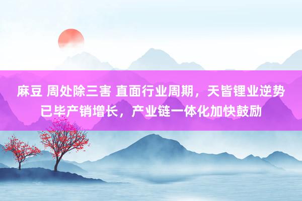 麻豆 周处除三害 直面行业周期，天皆锂业逆势已毕产销增长，产业链一体化加快鼓励