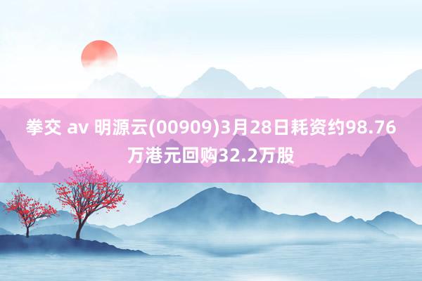 拳交 av 明源云(00909)3月28日耗资约98.76万港元回购32.2万股