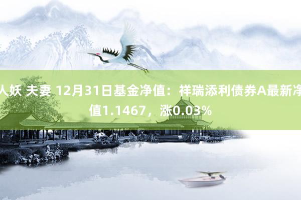 人妖 夫妻 12月31日基金净值：祥瑞添利债券A最新净值1.1467，涨0.03%