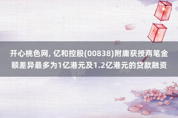 开心桃色网， 亿和控股(00838)附庸获授两笔金额差异最多为1亿港元及1.2亿港元的贷款融资