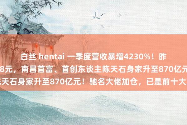 白丝 hentai 一季度营收暴增4230%！昨年公司股价一度飙涨到818元，南昌首富、首创东谈主陈天石身家升至870亿元！驰名大佬加仓，已是前十大鼓舞