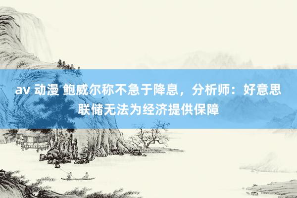 av 动漫 鲍威尔称不急于降息，分析师：好意思联储无法为经济提供保障